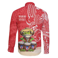 Personalized Puerto Rico Family Matching Off Shoulder Maxi Dress and Hawaiian Shirt Coqui Frog With Polynesian Pattern LT05 - Polynesian Pride