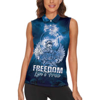 Federated States of Micronesia Veterans Day Women Sleeveless Polo Shirt May We Never Forget Freedom Isn't Free LT05 - Polynesian Pride