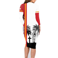 French Polynesia Armistice Day Family Matching Long Sleeve Bodycon Dress and Hawaiian Shirt Lest We Forget Flag Style LT05 - Polynesian Pride