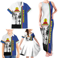 New Caledonia Armistice Day Family Matching Tank Maxi Dress and Hawaiian Shirt Lest We Forget Flag Style LT05 - Polynesian Pride