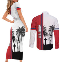 Wallis and Futuna Armistice Day Couples Matching Short Sleeve Bodycon Dress and Long Sleeve Button Shirt Lest We Forget Flag Style LT05 - Polynesian Pride