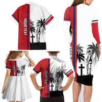 Wallis and Futuna Armistice Day Family Matching Long Sleeve Bodycon Dress and Hawaiian Shirt Lest We Forget Flag Style LT05 - Polynesian Pride