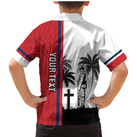 Wallis and Futuna Armistice Day Family Matching Mermaid Dress and Hawaiian Shirt Lest We Forget Flag Style LT05 - Polynesian Pride