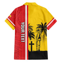 Marquesas Islands Armistice Day Family Matching Off Shoulder Maxi Dress and Hawaiian Shirt Lest We Forget Flag Style LT05 - Polynesian Pride