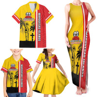 Marquesas Islands Armistice Day Family Matching Tank Maxi Dress and Hawaiian Shirt Lest We Forget Flag Style LT05 - Polynesian Pride