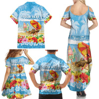 Personalised Hawaii Funny Thanksgiving Family Matching Summer Maxi Dress and Hawaiian Shirt Thankful From The Beach LT05 - Polynesian Pride