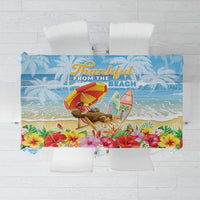 Hawaii Funny Thanksgiving Tablecloth Thankful From The Beach