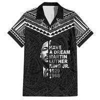 American Samoa MLK Day Family Matching Short Sleeve Bodycon Dress and Hawaiian Shirt Polynesian Style LT05 Dad's Shirt - Short Sleeve Black - Polynesian Pride