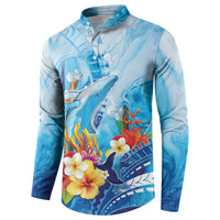 Polynesia Humpback Whale Button Sweatshirt Ocean Style