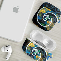 New Zealand Tui Bird AirPods Case Maori Koru With Kowhai Flowers LT05 - Polynesian Pride