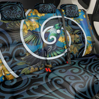 New Zealand Tui Bird Back Car Seat Cover Maori Koru With Kowhai Flowers LT05 - Polynesian Pride
