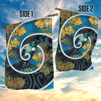 New Zealand Tui Bird Garden Flag Maori Koru With Kowhai Flowers LT05 - Polynesian Pride