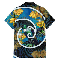 New Zealand Tui Bird Hawaiian Shirt Maori Koru With Kowhai Flowers LT05 - Polynesian Pride