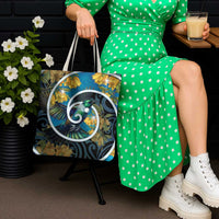 New Zealand Tui Bird Tote Bag Maori Koru With Kowhai Flowers LT05 - Polynesian Pride