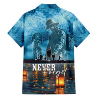 Hawaii Memorial Day Lantern Floating Family Matching Off The Shoulder Long Sleeve Dress and Hawaiian Shirt Always In Our Hearts LT05 - Polynesian Pride