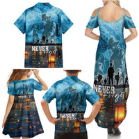 Hawaii Memorial Day Lantern Floating Family Matching Summer Maxi Dress and Hawaiian Shirt Always In Our Hearts LT05 - Polynesian Pride