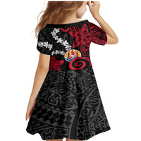 Tahiti Heiva Festival Family Matching Mermaid Dress and Hawaiian Shirt Floral Pattern With Coat Of Arms LT05 - Polynesian Pride