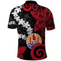 Tahiti Heiva Festival Polo Shirt Floral Pattern With Coat Of Arms LT05 - Polynesian Pride