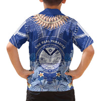 Marshall Islands Jemenei Day Family Matching Off The Shoulder Long Sleeve Dress and Hawaiian Shirt Polynesian Tribal Tattoo Seashell Necklace LT05 - Polynesian Pride