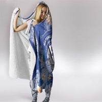 Marshall Islands Jemenei Day Hooded Blanket Polynesian Tribal Tattoo Seashell Necklace