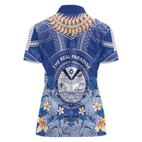Marshall Islands Jemenei Day Women Polo Shirt Polynesian Tribal Tattoo Seashell Necklace LT05 - Polynesian Pride