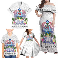 Guam Chamorro Liberation Day Family Matching Off Shoulder Maxi Dress and Hawaiian Shirt 81st Anniversary LT05 - Polynesian Pride