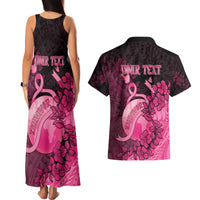 Personalised Cancer Fighter Couples Matching Tank Maxi Dress and Hawaiian Shirt I Beat Cancer LT05 - Polynesian Pride