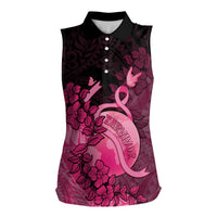 Personalised Cancer Fighter Women Sleeveless Polo Shirt I Beat Cancer LT05 Female Pink - Polynesian Pride