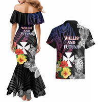 Wallis and Futuna Bastille Day Couples Matching Mermaid Dress and Hawaiian Shirt Tropical Turtle Hibiscus Polynesian Pattern LT05 - Polynesian Pride