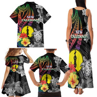 New Caledonia Bastille Day Family Matching Tank Maxi Dress and Hawaiian Shirt Tropical Turtle Hibiscus Polynesian Pattern LT05 - Polynesian Pride