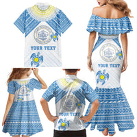 Personalised Palau Constitution Day Family Matching Mermaid Dress and Hawaiian Shirt Polynesian Turtle LT05 - Polynesian Pride
