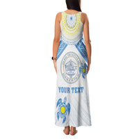 Personalised Palau Constitution Day Family Matching Tank Maxi Dress and Hawaiian Shirt Polynesian Turtle LT05 - Polynesian Pride