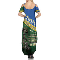 Solomon Islands Remembrance Day Family Matching Summer Maxi Dress and Hawaiian Shirt Lest We Forget LT05 - Polynesian Pride