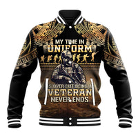 Polynesia Veterans Day Baseball Jacket Thank You Veterans Polynesian Pattern