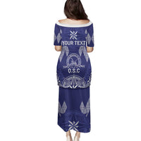 Personalised Queen Salote College Centenary Family Matching Puletasi and Hawaiian Shirt Tongan Kupesi Pattern LT05 - Polynesian Pride