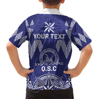 Personalised Queen Salote College Centenary Family Matching Short Sleeve Bodycon Dress and Hawaiian Shirt Tongan Kupesi Pattern LT05 - Polynesian Pride