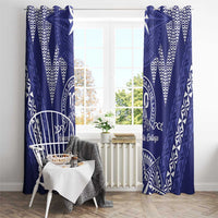 Queen Salote College Centenary Window Curtain Tongan Kupesi Pattern - Polynesian Pride
