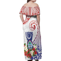 Happy Guam Santa Marian Kamalen Day Family Matching Off Shoulder Maxi Dress and Hawaiian Shirt LT05 - Polynesian Pride