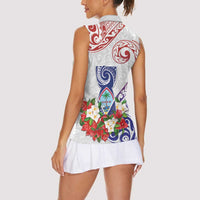 Happy Guam Santa Marian Kamalen Day Women Sleeveless Polo Shirt LT05 - Polynesian Pride