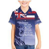 Hawaii MLK Day Family Matching Mermaid Dress and Hawaiian Shirt LT05 Son's Shirt Blue - Polynesian Pride