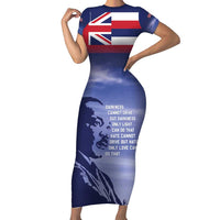 Hawaii MLK Day Family Matching Short Sleeve Bodycon Dress and Hawaiian Shirt