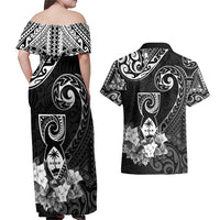 Guam MLK Day Couples Matching Off Shoulder Maxi Dress and Hawaiian Shirt The Legacy Of MLK LT05 - Polynesian Pride