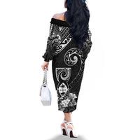 Guam MLK Day Family Matching Off The Shoulder Long Sleeve Dress and Hawaiian Shirt The Legacy Of MLK LT05 - Polynesian Pride