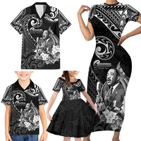Guam MLK Day Family Matching Short Sleeve Bodycon Dress and Hawaiian Shirt The Legacy Of MLK LT05 - Polynesian Pride