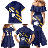 Personalised Happy Nauru Independence Day Family Matching Mermaid Dress and Hawaiian Shirt Polynesian Pattern LT05 - Polynesian Pride