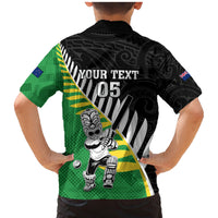 Custom New Zealand Central Districts Cricket Family Matching Mermaid Dress and Hawaiian Shirt With Maori Pattern LT05 - Polynesian Pride