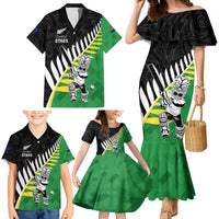Custom New Zealand Central Districts Cricket Family Matching Mermaid Dress and Hawaiian Shirt With Maori Pattern LT05 - Polynesian Pride