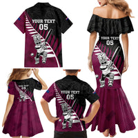 Custom New Zealand Northern Districts Cricket Family Matching Mermaid Dress and Hawaiian Shirt With Maori Pattern LT05 - Polynesian Pride