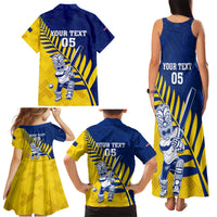 Custom New Zealand Otago Cricket Family Matching Tank Maxi Dress and Hawaiian Shirt With Maori Pattern LT05 - Polynesian Pride