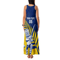 Custom New Zealand Otago Cricket Family Matching Tank Maxi Dress and Hawaiian Shirt With Maori Pattern LT05 - Polynesian Pride